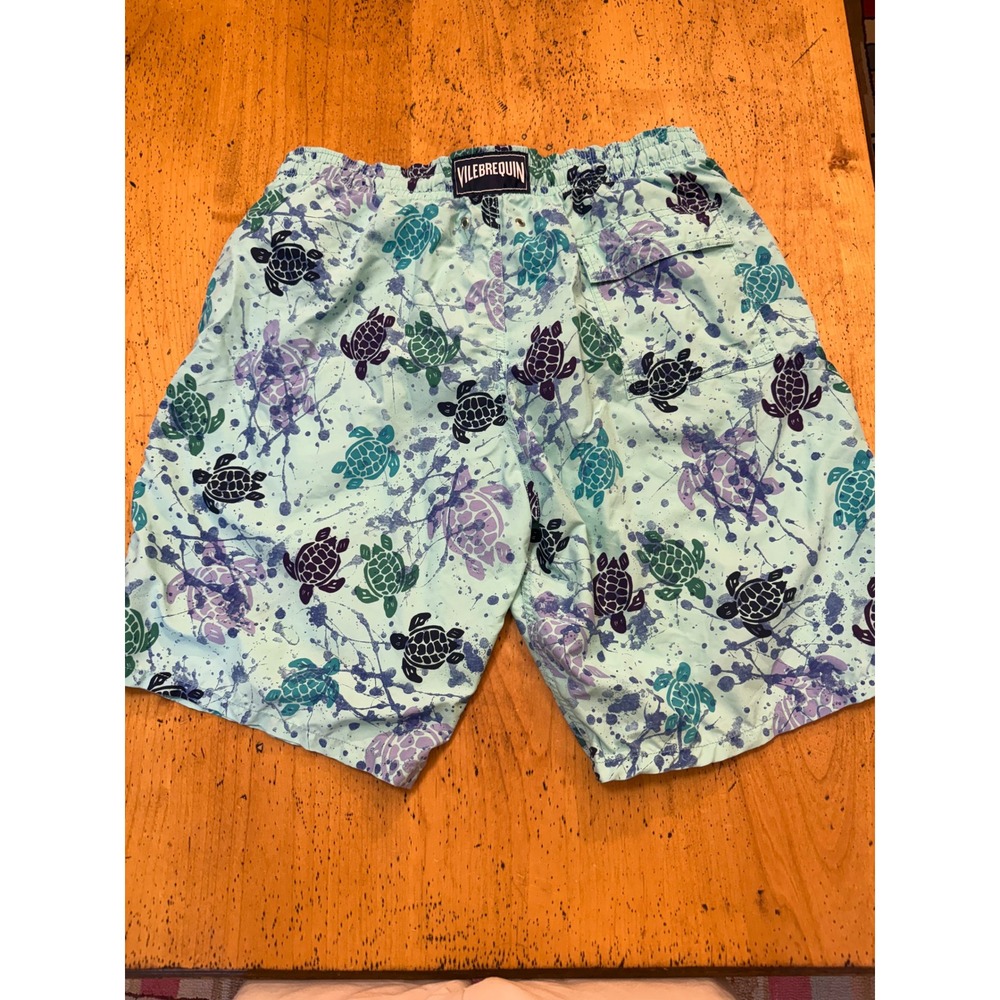 Vilebrequin Swim Trunks XXL Blue Turtle Splatter Print St Tropez Board Shorts